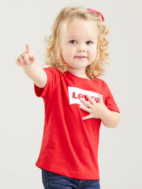 T-shirt para bebé, Batwing da Levi's branco+vermelho 