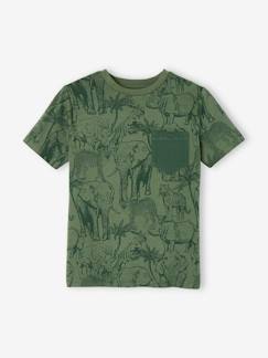 Menino 2-14 anos-T-shirt com motivos gráficos de mangas curtas, para menino