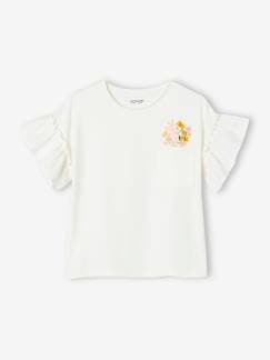 Menina 2-14 anos-T-shirts-T-shirt com folho nas mangas em bordado inglês, para menina