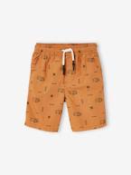 Bermudas estampadas, para menino avelã 