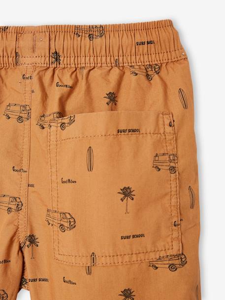 Bermudas estampadas, para menino avelã 