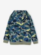 Sweat com capuz, estampado camuflagem, para menino verde estampado 