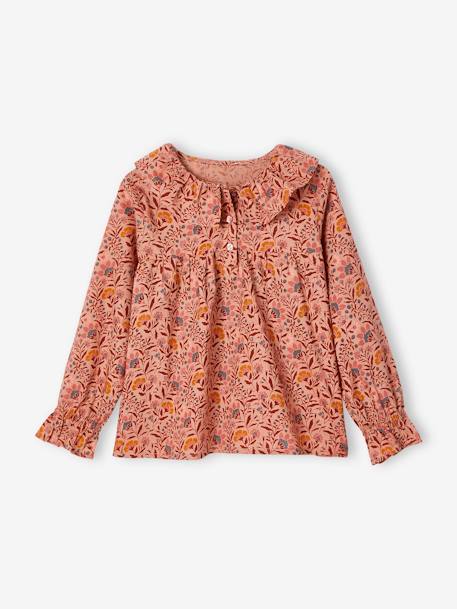 Blusa estampada às flores, para menina rosa+rosa-blush+verde-abeto+verde-água 