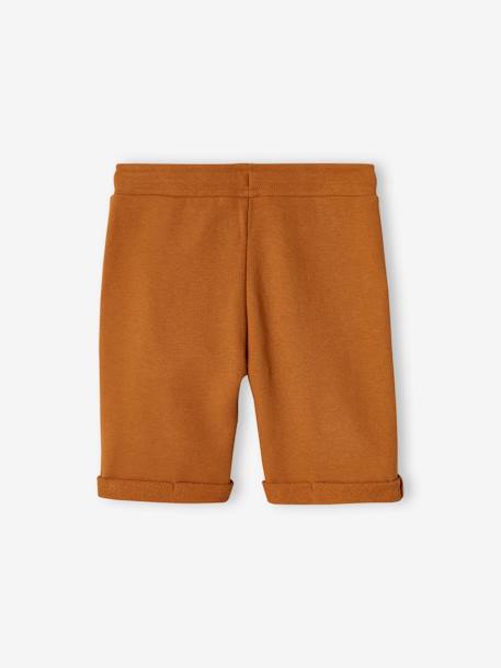 Bermudas em moletão, para menino Azul escuro liso+AZUL MEDIO LISO COM MOTIVO+CINZENTO ESCURO LISO COM MOTIV+noz pecã 