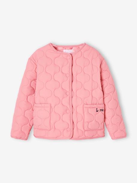 Casaco acolchoado, para menina rosa-blush 