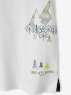 T-shirt lúdica interativa de geocaching, para menino branco 