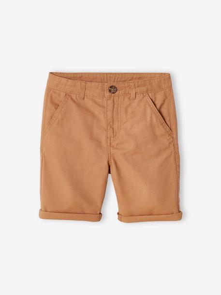 Bermudas chino, para menino AZUL MEDIO LISO COM MOTIVO+azul-acinzentado+bege+verde 