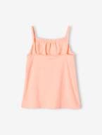 Lote de 3 tops de alças finas Basics, para menina pêssego+rosa-framboesa 