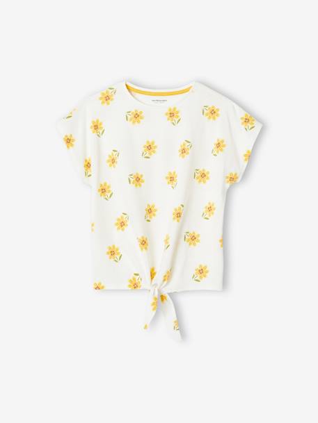 T-shirt estampada, com laço fantasia, para menina baunilha+caqui+cru+ROSA MEDIO ESTAMPADO+verde 