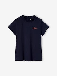 Menina 2-14 anos-T-shirts-T-shirts-T-shirt de mangas curtas, personalizável, para menina