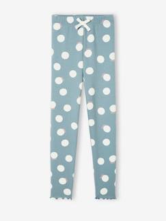 Leggings em malha canelada, para menina