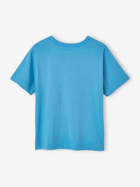 T-shirt maxi, motivo com detalhes em relevo, para menino azul-azure+verde 