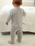 Pijama coala, em veludo, para bebé bege mesclado+cinza mesclado 