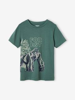 Menino 2-14 anos-T-shirts, polos-T-shirt animal, em puro algodão bio, para menino