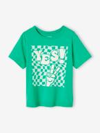 T-shirt maxi, motivo com detalhes em relevo, para menino azul-azure+verde 
