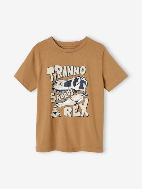 T-shirt dinossauro, para menino azul-noite+bege 