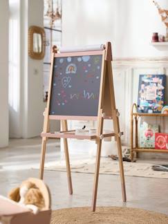 Brinquedos-Atividades artísticas-Quadros, desenho e pintura-Quadro Montessori, dobrável e regulável em altura, 3 em 1, em madeira FSC®