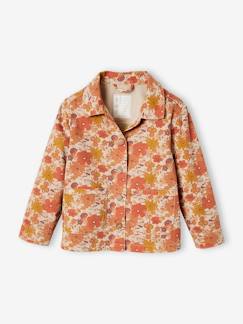 -Casaco estampado às flores, para menina