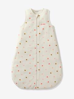 Têxtil-lar e Decoração-Saco de bebé especial verão, em gaze de algodão com abertura ao centro, Pequenos Corações