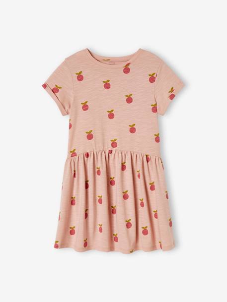 Vestido estampado, para menina cru+rosado+rosa-pálido+VERDE ESCURO ESTAMPADO+verde-esmeralda 