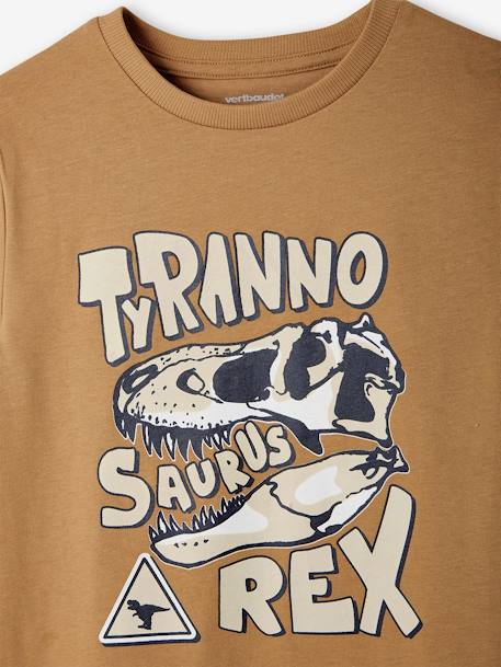 T-shirt dinossauro, para menino azul-noite+bege 