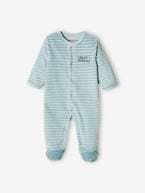 Lote de 2 pijamas barco, em veludo, para bebé menino azul-céu 