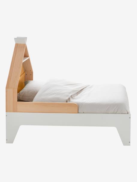 Cama evolutiva Montessori, para criança, tema Tipi branco+Groen Geel 