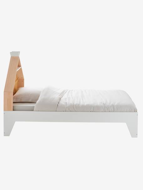 Cama evolutiva Montessori, para criança, tema Tipi branco+Groen Geel 