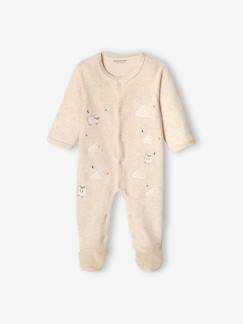 Bebé 0-36 meses-Pijamas, babygrows-Pijama em veludo, abertura à frente, para bebé