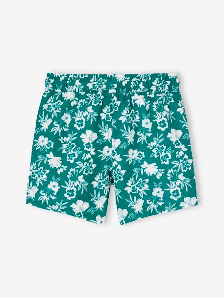 Calções de banho estampados, para menino verde-menta 