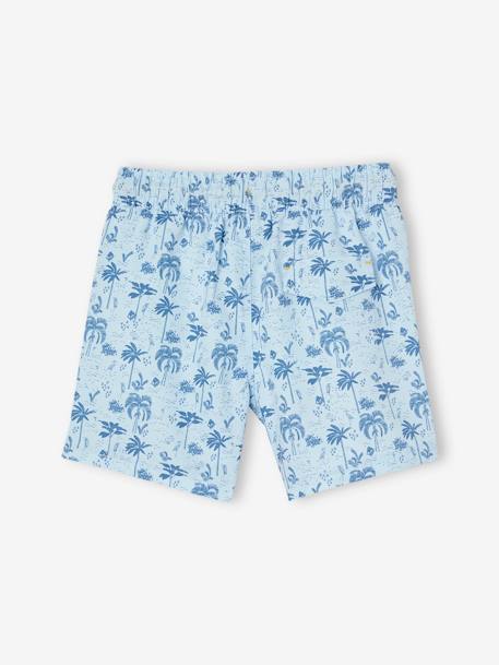 Calções de banho estampados, para menino azul-céu 