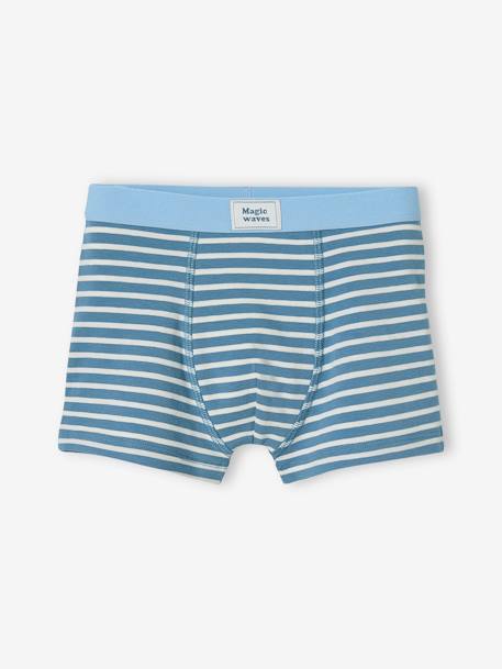 Lote de 5 boxers stretch, Surf, para menino amarelo-pálido 