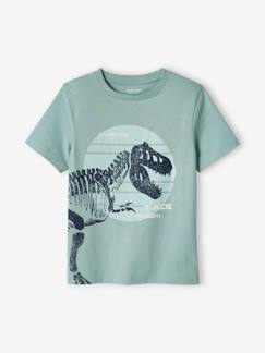 -T-shirt com dinossauro grande, para menino