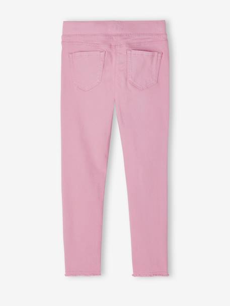 Treggings para menina alperce-rosado+amarelo-pálido+AZUL ESCURO LISO+azul-céu+caqui+malva+VERDE ESCURO LISO COM MOTIVO 