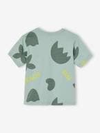 T-shirt com maxi motivos exóticos, para menino verde-salva 