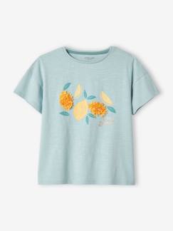 Menina 2-14 anos-T-shirts-T-shirt com detalhes em relevo e irisados, para menina