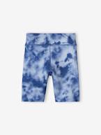 Calções técnicos, estampado tie-dye, para menina azul 