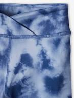 Calções técnicos, estampado tie-dye, para menina azul 