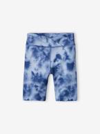 Calções técnicos, estampado tie-dye, para menina azul 