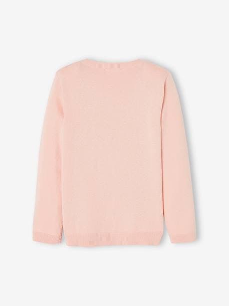 Camisola com motivo irisado, para menina rosa 