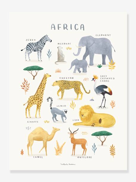 Póster Animais de África, Lilydale da LILIPINSO amarelo-pálido 