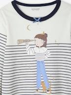 Camisa de dormir estilo marinheiro + leggings estampados aos corações marinho 