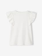 T-shirt com folhos, para menina cru 