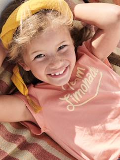 Menina 2-14 anos-T-shirts-T-shirts-T-shirt com mensagem, para menina