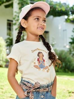 Menina 2-14 anos-T-shirts-T-shirt com bicicleta, para menina