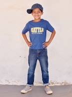 T-shirt para menino azul+branco 