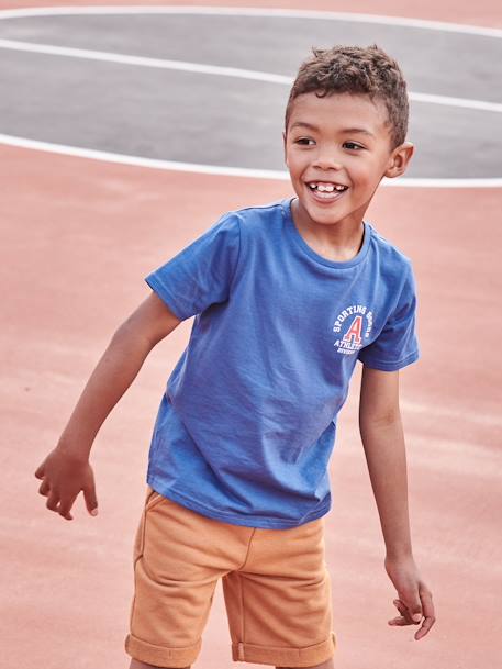 T-shirt de desporto com motivos, para menino azul-rei 