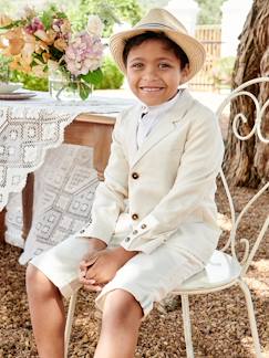 Menino 2-14 anos-Casacos, blusões-Casacos-Casaco de cerimónia em algodão/linho, para menino