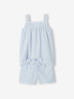 Menina 2-14 anos-Pijama às riscas, para menina