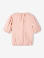 Blusa ajurada, para menina rosa-pálido 